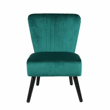 Neo Crushed Velvet Shell Scallop Accent Occasional Chair Armchair Dining Furniture - Image 2