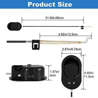 Nonley Recliner Replacement Parts with Pull Handle and Release Cable, Heavy-Duty Repair Recliner Pull Handle Mechanism Parts Compatible with Most Furniture of Recliner Sofa Couch Chair - Image 4