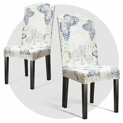 OSVAW Dining Room Chair Covers Set of 2/4/6 Kitchen Chair Slipcovers Parsons Chair Covers Protector Removable Washable 2 OSVAW Dining Room Chair Covers Set of 2/4/6 Kitchen Chair Slipcovers Parsons Chair Covers Protector Removable Washable - Image 2