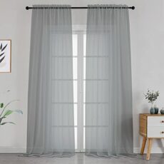 OVZME Sheer Pocket Curtains Windows Treatment
