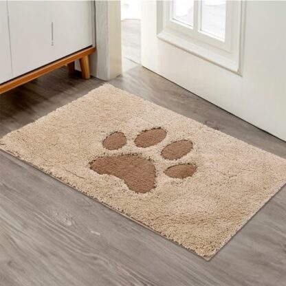 Oiilores Dirt Trapper Door Mat Indoor Non-Slip Washable Rug, Low-Profile Inside Doormats for Entryway, Super Absorbent Dog Mats for Muddy Paws - Image 2