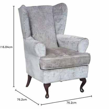 Orthopaedic high seat chair 21"seat height in Silver colour for the elderly or infirm, Firm and comfortable, ideal for the disabled, immobile or people recovering from an operation or accident. - Image 4