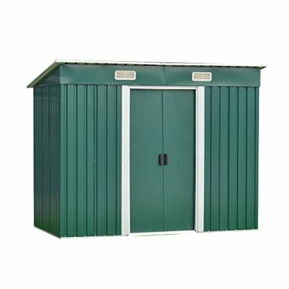 Outdoor Storage Metal Garden Apex Roof Storage Shed 6ft x 4ft/8ft x 4ft/ 8ft x 6ft/10ft x 8ft Green Or Grey Color 4 Outdoor Storage Metal Garden Apex Roof Storage Shed 6ft x 4ft/8ft x 4ft/ 8ft x 6ft/10ft x 8ft Green Or Grey Color - Image 4