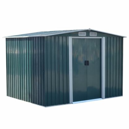 Outdoor Storage Shed Garden Utility Tool Storage House Backyard Lawn with Sliding Door, Green Sloped Pent Roof for Patio Backyard Bike Tool All-Weather 3 Sizes 2 Outdoor Storage Shed Garden Utility Tool Storage House Backyard Lawn with Sliding Door, Green Sloped Pent Roof for Patio Backyard Bike Tool All-Weather 3 Sizes - Image 2