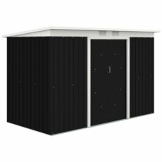 Outsunny 9ft x 4ft Metal Garden Shed, Outdoor Tool House with Foundation Kit, Ventilations and Double Doors