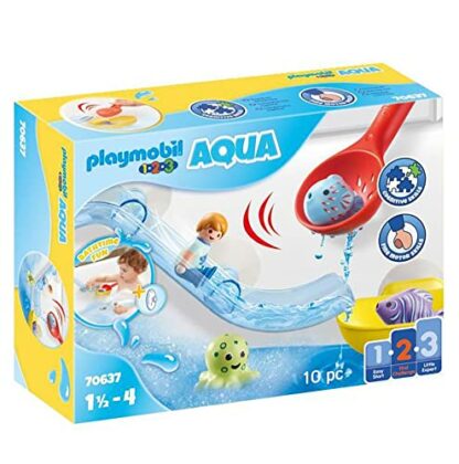 PLAYMOBIL 70637 1.2.3 AQUA Water Slide with Sea Animals, educational toy, indoor and outdoor water toy, exciting and fun water play, fun imaginative role-play, playset suitable for children ages 1.5+ 2 PLAYMOBIL 70637 1.2.3 AQUA Water Slide with Sea Animals, educational toy, indoor and outdoor water toy, exciting and fun water play, fun imaginative role-play, playset suitable for children ages 1.5+ - Image 2