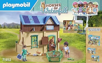 PLAYMOBIL 71352 Horses of Waterfall - Riding Therapy and Veterinary Practice, magical waterfall paradise for horse lovers, fun imaginative role-play, sustainable playsets suitable for children ages 5+ 4 PLAYMOBIL 71352 Horses of Waterfall - Riding Therapy and Veterinary Practice, magical waterfall paradise for horse lovers, fun imaginative role-play, sustainable playsets suitable for children ages 5+ - Image 4