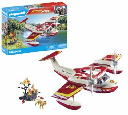 PLAYMOBIL Action Heroes 71463 Feuerwehrflugzeug mit Lschfunktion, heldenhafte Rettungsmissionen, inklusive Feuerwehrmann und vielfltigem Zubehr, detailreiches Spielzeug fr Kinder ab 4 Jahren 2 PLAYMOBIL Action Heroes 71463 Feuerwehrflugzeug mit Lschfunktion, heldenhafte Rettungsmissionen, inklusive Feuerwehrmann und vielfltigem Zubehr, detailreiches Spielzeug fr Kinder ab 4 Jahren - Image 2