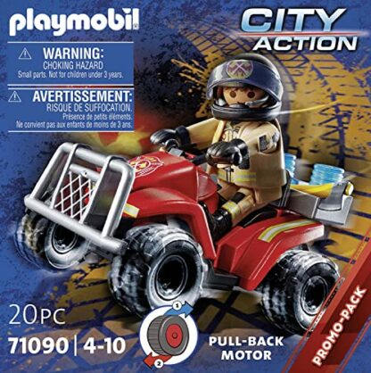 PLAYMOBIL City Action 71090 Feuerwehr-Speed Quad mit Rückzugsmotor, Spielzeug für Kinder ab 4 Jahren - Image 4