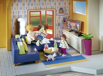 PLAYMOBIL City Life 70989 Wohnzimmer, Mit Lichteffekt, Spielzeug für Kinder ab 4 Jahren - Image 4
