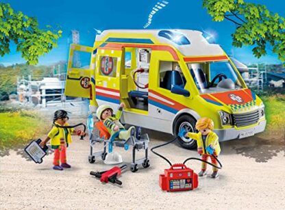 PLAYMOBIL City Life 71202 Rettungswagen mit Licht und Sound, Spielzeug für Kinder ab 4 Jahren - Image 4