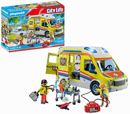 PLAYMOBIL City Life 71202 Rettungswagen mit Licht und Sound, Spielzeug für Kinder ab 4 Jahren - Image 2