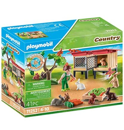 PLAYMOBIL Country 71252 Kaninchenstall, Tiere für den Bio-Bauernhof, Nachhaltiges Spielzeug für Kinder ab 4 Jahren - Image 4