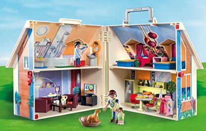 PLAYMOBIL Dollhouse 70985 Mitnehm-Puppenhaus mit Griff, Zusammenklappbar, Spielzeug für Kinder ab 4 Jahren - Image 3