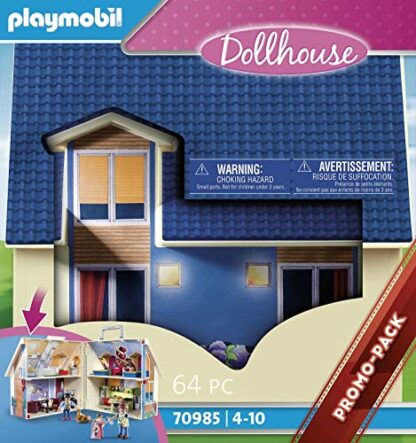 PLAYMOBIL Dollhouse 70985 Mitnehm-Puppenhaus mit Griff, Zusammenklappbar, Spielzeug für Kinder ab 4 Jahren - Image 4