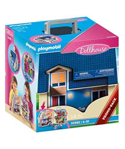 PLAYMOBIL Dollhouse 70985 Mitnehm-Puppenhaus mit Griff, Zusammenklappbar, Spielzeug für Kinder ab 4 Jahren - Image 2