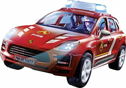 PLAYMOBIL Porsche 70277 Porsche Macan S Fire Brigade with Light and Sound Effects - Image 2