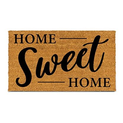 PLUS Haven Coco Coir Door Mat with Heavy Duty Backing, Welcome Doormat - Image 2