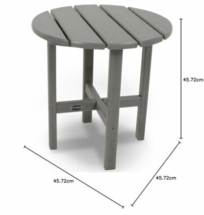 POLYWOOD RST18WH Round 18" Side Table 4 POLYWOOD RST18WH Round 18" Side Table - Image 4