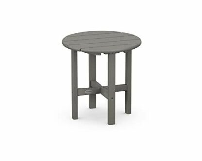 POLYWOOD RST18WH Round 18" Side Table 2 POLYWOOD RST18WH Round 18" Side Table - Image 2