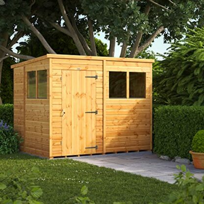 POWER High Grade Premium Pent Garden Wooden Shed with Security Features, Door & Window Flexibility, made from Extra Thick Timber & Toughened Glass - (8 x 6) 3 POWER High Grade Premium Pent Garden Wooden Shed with Security Features, Door & Window Flexibility, made from Extra Thick Timber & Toughened Glass - (8 x 6) - Image 3