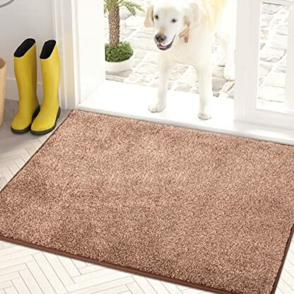 PURRUGS Dirt Trapper Door Mat, Non-Slip Machine Washable Entrance Rug, Dog Door Mat, Super Absorbent Welcome Mat for Front Door, Back Door, Entry, Muddy Wet Shoes and Paws - Image 2