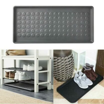 PaMeer Heavy Duty Shoe Tray, Shoe Mat, Waterproof Drip Trays Indoor & Outdoor, Multi- Purpose Boot Mat For Boots, Shoes, Pets, Garden_ Plastic Tray_ Grey_71x35 cm - Image 3