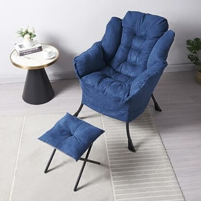 Panana Armchair Accent Chair Lazy Chair Lounge Chair with Armrests Fabric Leisure Sofa Chair with Footstool 4 Panana Armchair Accent Chair Lazy Chair Lounge Chair with Armrests Fabric Leisure Sofa Chair with Footstool - Image 4