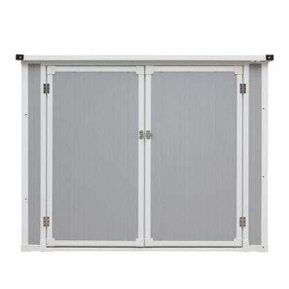 Panana Plastic Garden Storage Shed Outdoor Storage Includes Plastic Floor, Strong Structure House Tool Shed Utility Chest Shed Box (139 x 70x 104cm) 3 Panana Plastic Garden Storage Shed Outdoor Storage Includes Plastic Floor, Strong Structure House Tool Shed Utility Chest Shed Box (139 x 70x 104cm) - Image 3
