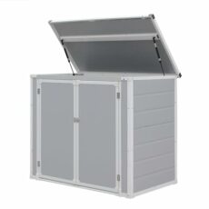 Panana Plastic Garden Storage Shed Outdoor Storage Includes Plastic Floor, Strong Structure House Tool Shed Utility Chest Shed Box (139 x 70x 104cm)