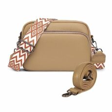 Paquesta Leather Shoulder Bag Women's Black Crossbody Bag Women's Wide Strap Small Shoulder Bag Women with 2 Wide Shoulder Straps Cross Bag Shoulder Bag Women Shoulder Bags Crossover Bag