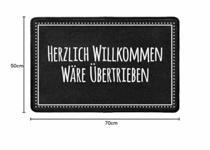 Pechkeks Door Mat with German Text Herzlich Willkommen wäre Exaggerated, 67 x 43 cm - Image 4
