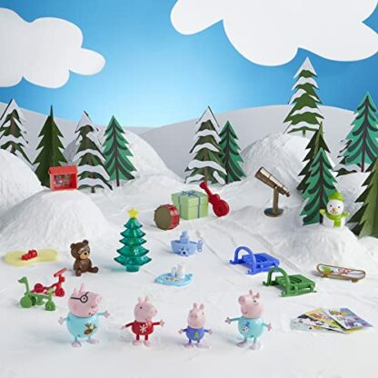 Peppa Pig Peppa’s Kids Advent Calendar, Contains 24 Surprise Toys, 4 Holiday Peppa Pig Family Figures; Ages 3 and Up - Image 4