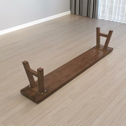 Pine Entryway Shoe Bench for Kitchen Table Modern Design Wood Dining Bench with Easy Assembly Farmhouse Bench for Dining Room Table Brown (120cm/4ft) - Image 4