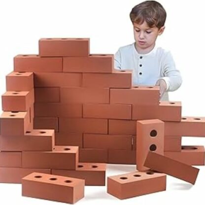 Playlearn 25 Packs Bricks Building Role Play Toy, Life Size Large Fake Pretend Foam Construction Blocks,Developmental Toy for Kids 2 Playlearn 25 Packs Bricks Building Role Play Toy, Life Size Large Fake Pretend Foam Construction Blocks,Developmental Toy for Kids - Image 2