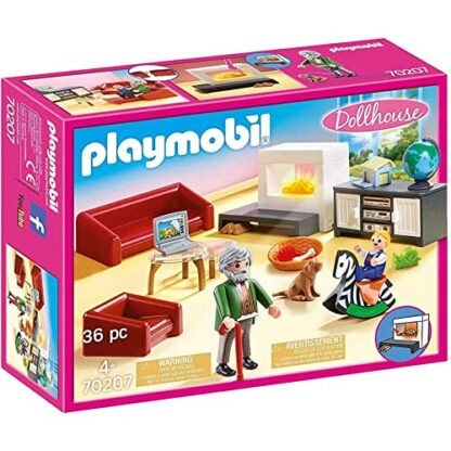 Playmobil 70207 Dollhouse Living Room with Fireplace, With Lighting Effect, for Children Ages 4+ 2 Playmobil 70207 Dollhouse Living Room with Fireplace, With Lighting Effect, for Children Ages 4+ - Image 2
