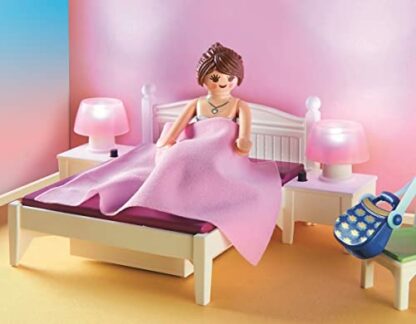 Playmobil 70208 Dollhouse Master Bedroom with Interchangable Dresses, With Lighting Effects, for Children Ages 4+ - Image 4