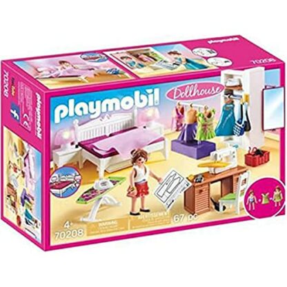 Playmobil 70208 Dollhouse Master Bedroom with Interchangable Dresses, With Lighting Effects, for Children Ages 4+ - Image 2