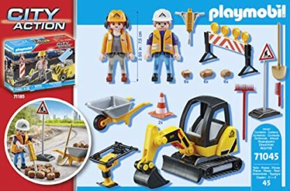 Playmobil 71045 Road Works Construction Zone Promo Pack, road works, building site, construction Toys, digger, Fun Imaginative Role-Play, PlaySets Suitable for Children Ages 4+ 4 Playmobil 71045 Road Works Construction Zone Promo Pack, road works, building site, construction Toys, digger, Fun Imaginative Role-Play, PlaySets Suitable for Children Ages 4+ - Image 4