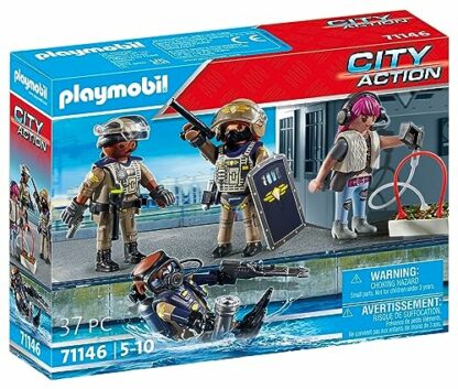 Playmobil 71146 City Action Tactical Police Team, including SWAT divers, a task force and a villain, fun imaginative role-play, playset suitable for children ages 5+ 3 Playmobil 71146 City Action Tactical Police Team, including SWAT divers, a task force and a villain, fun imaginative role-play, playset suitable for children ages 5+ - Image 3