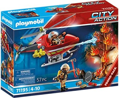 Playmobil 71195 City Action Fire Helicopter, Air-Based Playset with Firing Cannon, Fun Imaginative Role-Play, Playset Suitable for Children Ages 4+ 2 Playmobil 71195 City Action Fire Helicopter, Air-Based Playset with Firing Cannon, Fun Imaginative Role-Play, Playset Suitable for Children Ages 4+ - Image 2