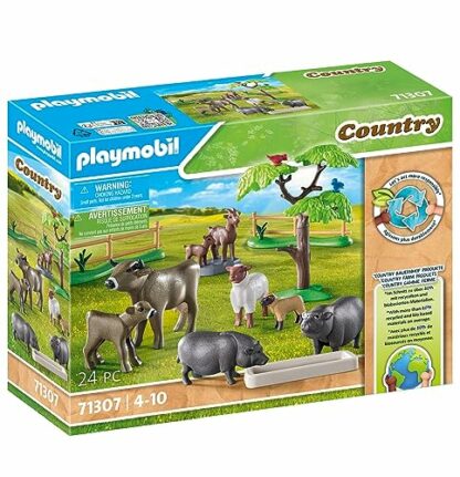 Playmobil 71307 Country Animal Set with Paddock, with lovingly designed farm animals like cows, goats, sheep, and pot-bellied pigs, fun imaginative role play, playsets suitable for children ages 4+ 3 Playmobil 71307 Country Animal Set with Paddock, with lovingly designed farm animals like cows, goats, sheep, and pot-bellied pigs, fun imaginative role play, playsets suitable for children ages 4+ - Image 3