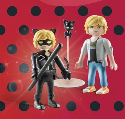 Playmobil 71337 Miraculous: Adrien & Cat Noir, including Kwami Plagg and diverse accessories, adventure with Ladybug, fun imaginative role play, detailed play sets suitable for children ages 4+ 4 Playmobil 71337 Miraculous: Adrien & Cat Noir, including Kwami Plagg and diverse accessories, adventure with Ladybug, fun imaginative role play, detailed play sets suitable for children ages 4+ - Image 4