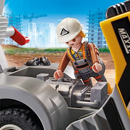 Playmobil 71406 Concrete Mixer, RC capable vehicle with trailer hitch and rotatable mixing drum, toy playset suitable for ages 4+ 4 Playmobil 71406 Concrete Mixer, RC capable vehicle with trailer hitch and rotatable mixing drum, toy playset suitable for ages 4+ - Image 4