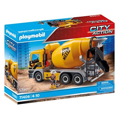 Playmobil 71406 Concrete Mixer, RC capable vehicle with trailer hitch and rotatable mixing drum, toy playset suitable for ages 4+ 2 Playmobil 71406 Concrete Mixer, RC capable vehicle with trailer hitch and rotatable mixing drum, toy playset suitable for ages 4+ - Image 2