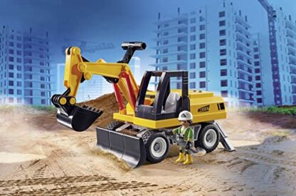 Playmobil 71407 Excavator with shovel, 360° rotating superstructure and support feet, toy playset suitable for ages 4+ - Image 4