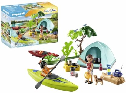Playmobil 71425 Family Fun Campsite with Campfire, exciting outdoor adventure at the campsite, canoeing and campfires, fun imaginative role-play, playsets suitable for children ages 4+ 2 Playmobil 71425 Family Fun Campsite with Campfire, exciting outdoor adventure at the campsite, canoeing and campfires, fun imaginative role-play, playsets suitable for children ages 4+ - Image 2