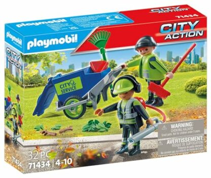 Playmobil 71434 City Action Street Cleaning Team, city cleaning, figures and rubbish bin for pushing along, educational toy, fun imaginative role-play, playsets suitable for children ages 4+ 4 Playmobil 71434 City Action Street Cleaning Team, city cleaning, figures and rubbish bin for pushing along, educational toy, fun imaginative role-play, playsets suitable for children ages 4+ - Image 4
