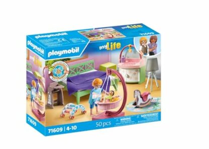 Playmobil 71609 myLife: Sleeping room with baby play corner, and two figures, made from over 80% recycled and bio-based materials, detailed play sets suitable for children ages 4+ 3 Playmobil 71609 myLife: Sleeping room with baby play corner, and two figures, made from over 80% recycled and bio-based materials, detailed play sets suitable for children ages 4+ - Image 3