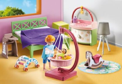 Playmobil 71609 myLife: Sleeping room with baby play corner, and two figures, made from over 80% recycled and bio-based materials, detailed play sets suitable for children ages 4+ 4 Playmobil 71609 myLife: Sleeping room with baby play corner, and two figures, made from over 80% recycled and bio-based materials, detailed play sets suitable for children ages 4+ - Image 4